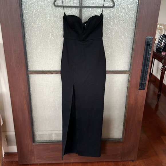 Gianna Sweetheart Slit Gown in Black size Small - Picture 5 of 9